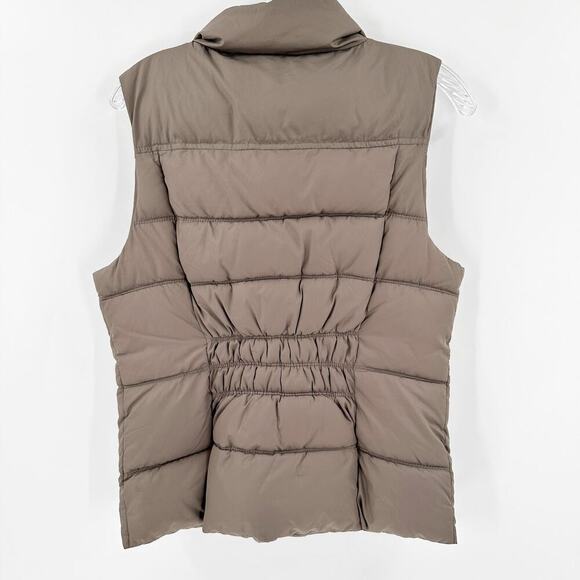 Gap Brown Snap Zipper Front Closure Lined Puffer Vest Women's Size Medium FLAWED - Picture 2 of 12